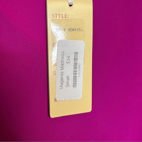 ARYEH Electric Magenta Ruffle Sleeve Blouse - Picture 4 of 8